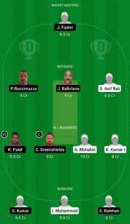 Dream11 Team for Miranda Dragons vs Oeiras - ECS T10 Portugal 2021.